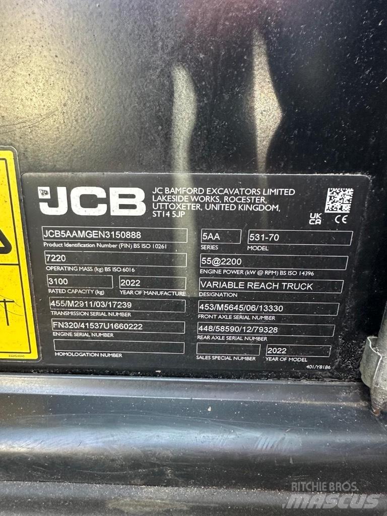 JCB 531-70 Manipulador telescópico