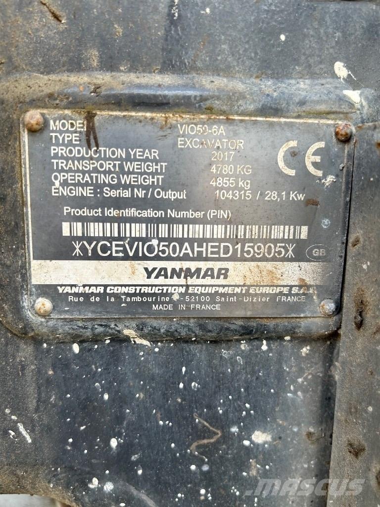 Yanmar VI050 - 6A Miniescavadeiras
