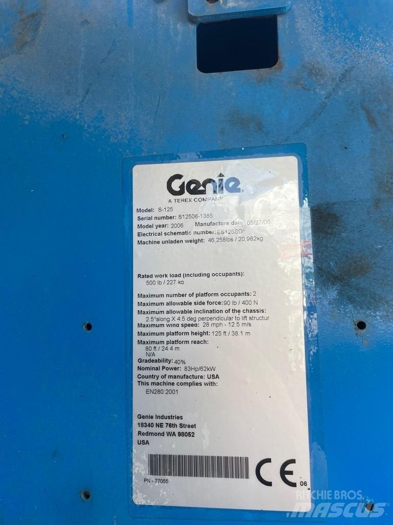 Genie S 125 Elevadores braços articulados