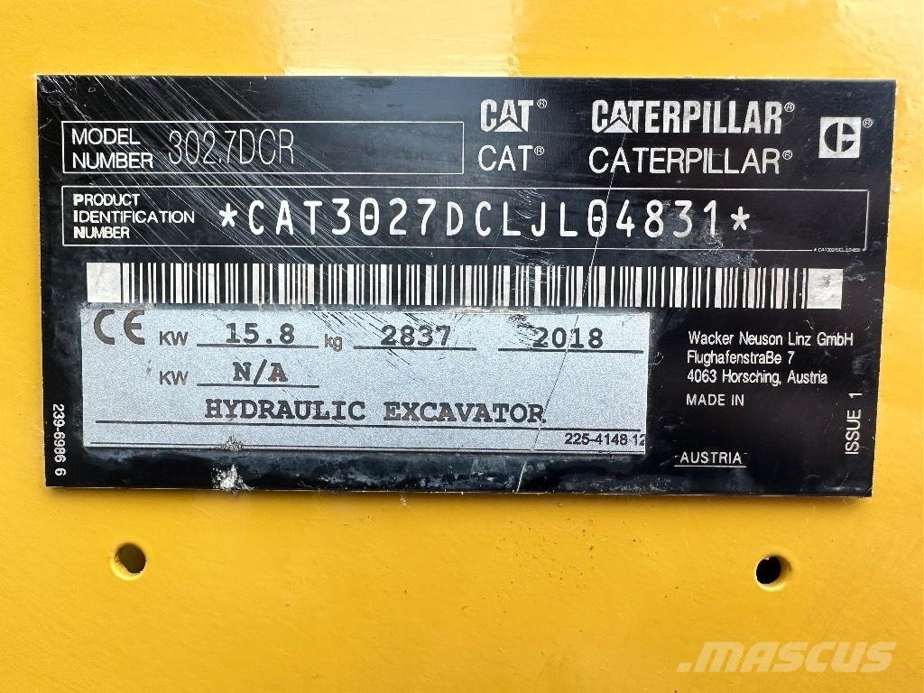 CAT 302.7D CR Miniescavadeiras
