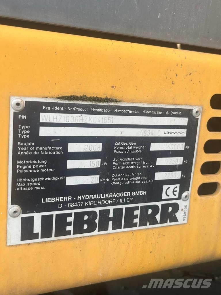 Liebherr A 934 C Manipuladores de lixo / indústia