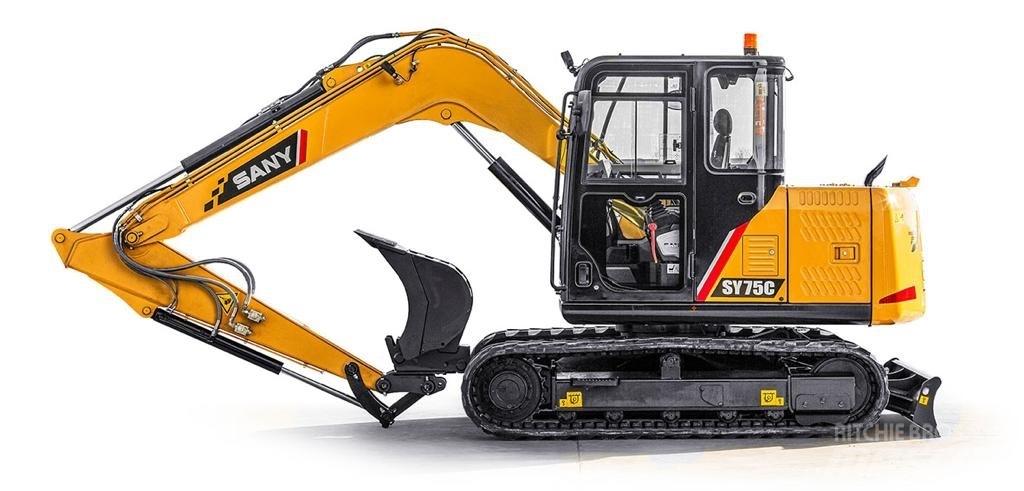 Sany SY75C Escavadoras Midi 7t - 12t