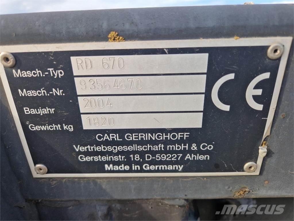 Geringhoff RD 670 Acessórios de ceifeiras debulhadoras