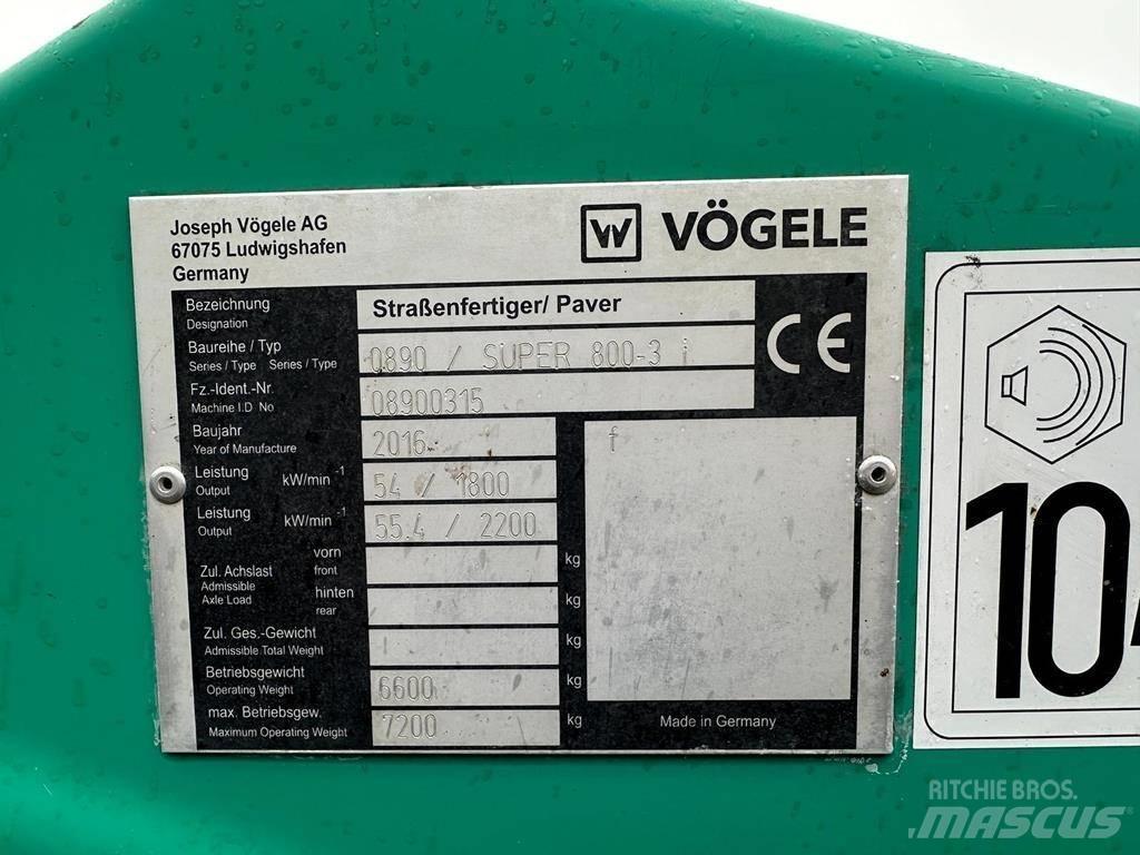 Vögele Super 800 -3i Espalhadoras de asfalto