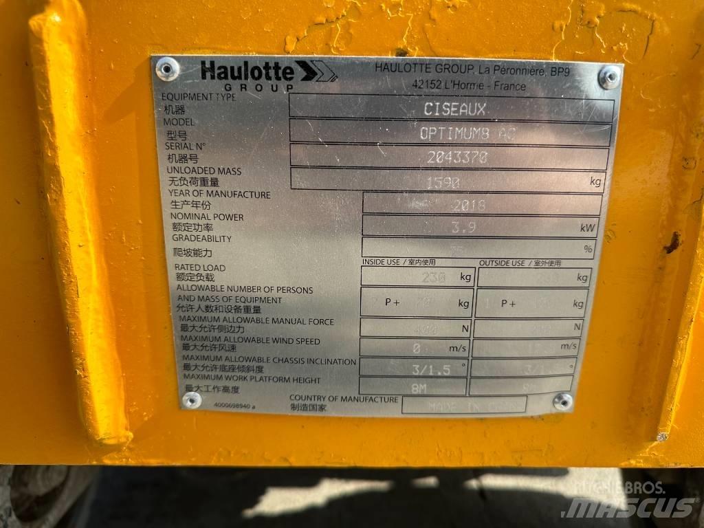 Haulotte OPTIMUM 8 Elevadores de tesoura