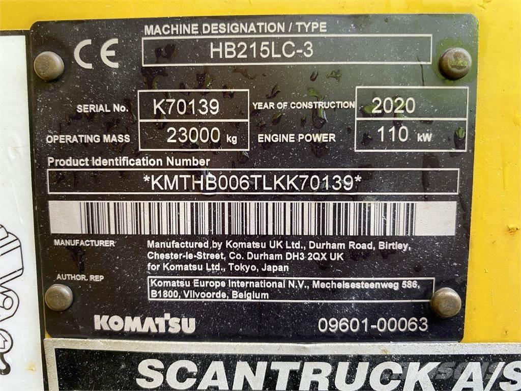 Komatsu HB215LC-3 Escavadeiras de esteiras