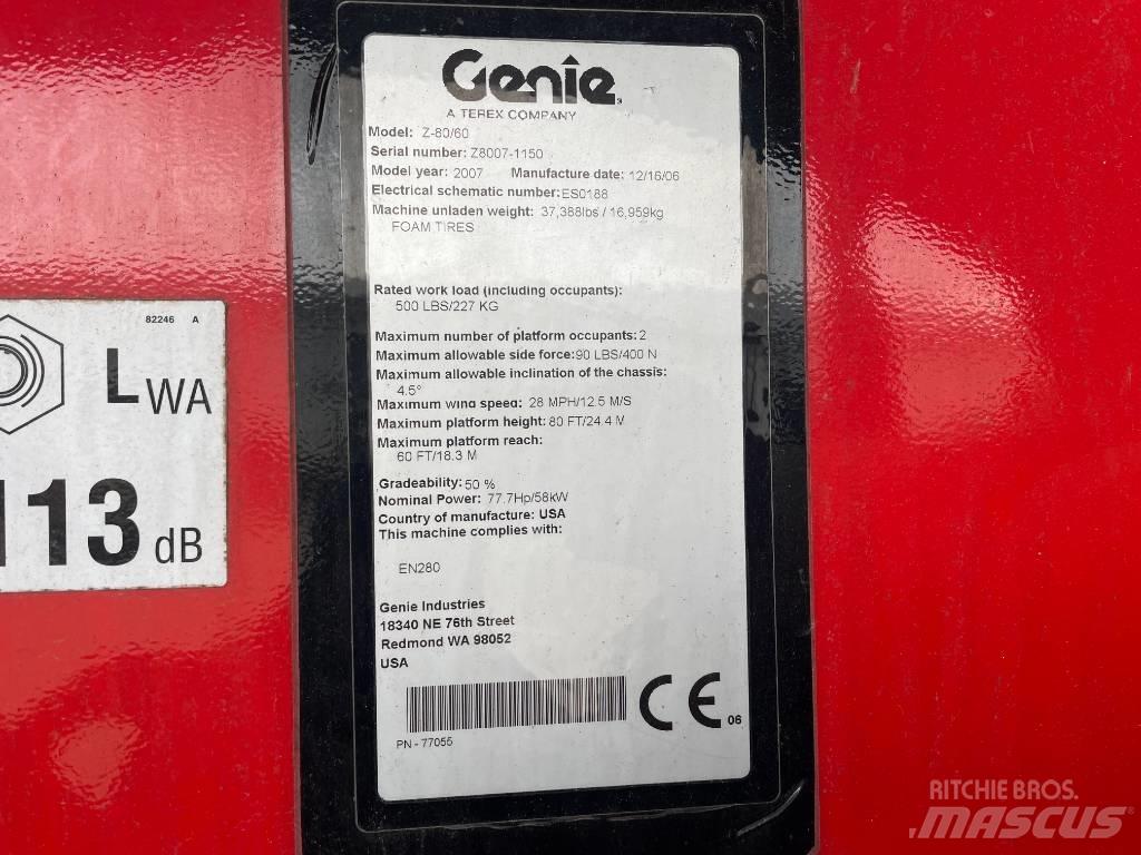 Genie Z 80/60 Elevadores braços articulados