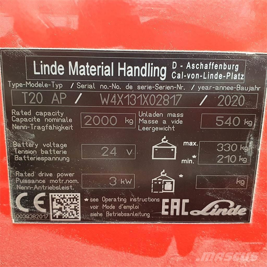 Linde T20AP kurz Porta palettes