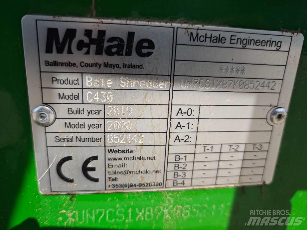 McHale C 430 Cortadores, moinhos e desenroladores de fardos
