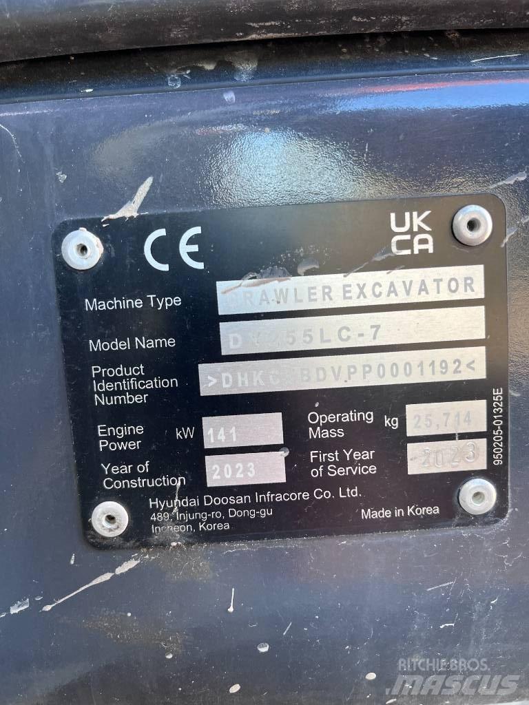 Doosan DX255 LC-7 Escavadeiras de esteiras