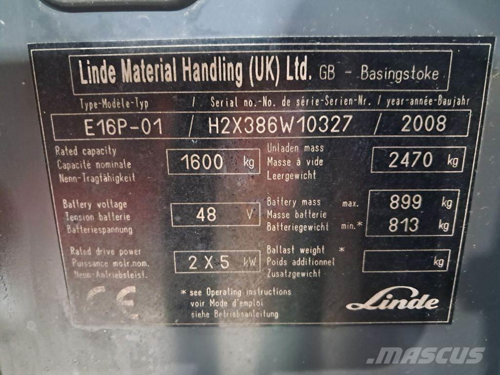 Linde E16P-01 Empilhadores eléctricos
