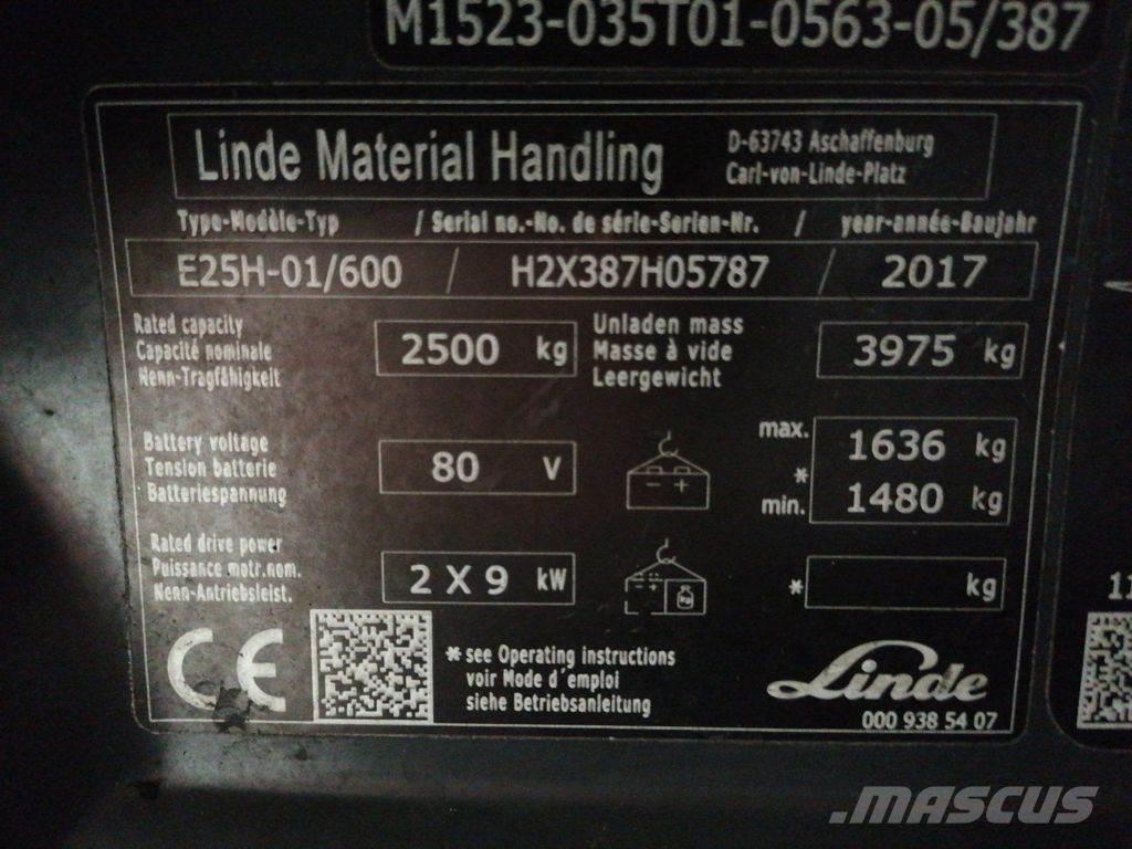Linde E25H-01/600 Empilhadores eléctricos