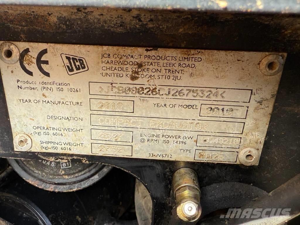 JCB 8026 CTS Miniescavadeiras