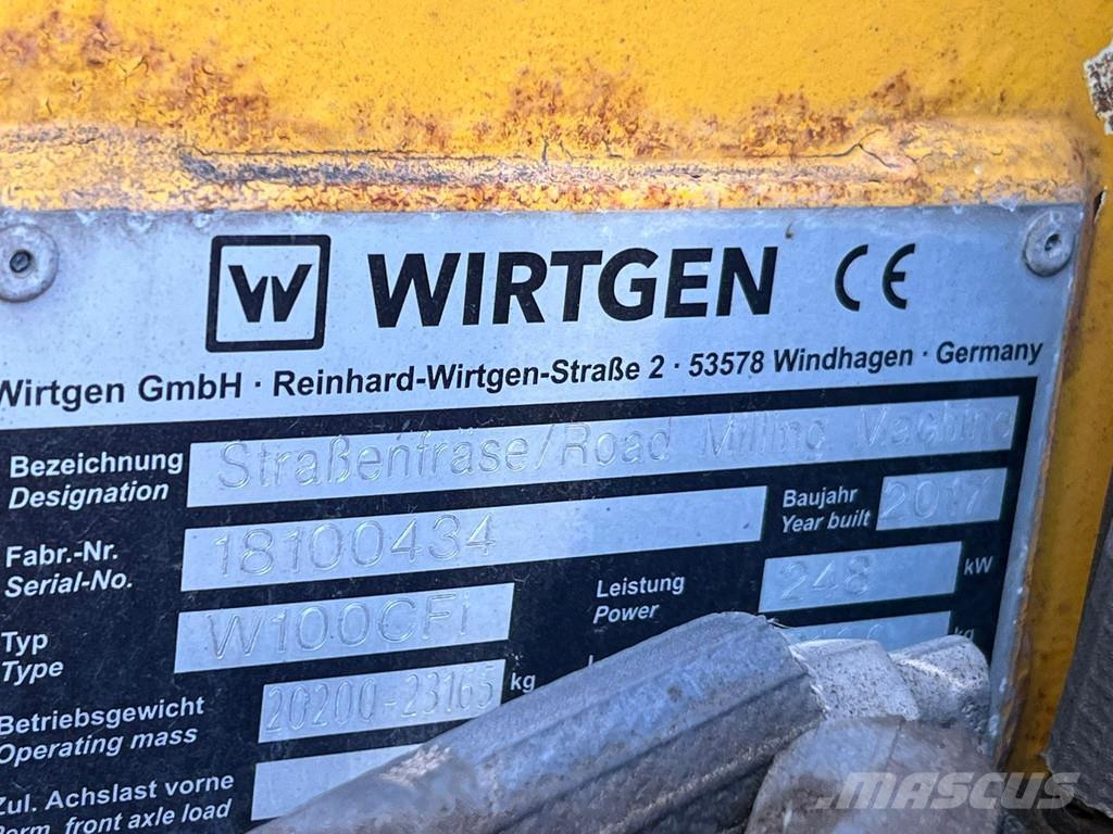 Wirtgen W100CFI Moinhos de asfalto a frio