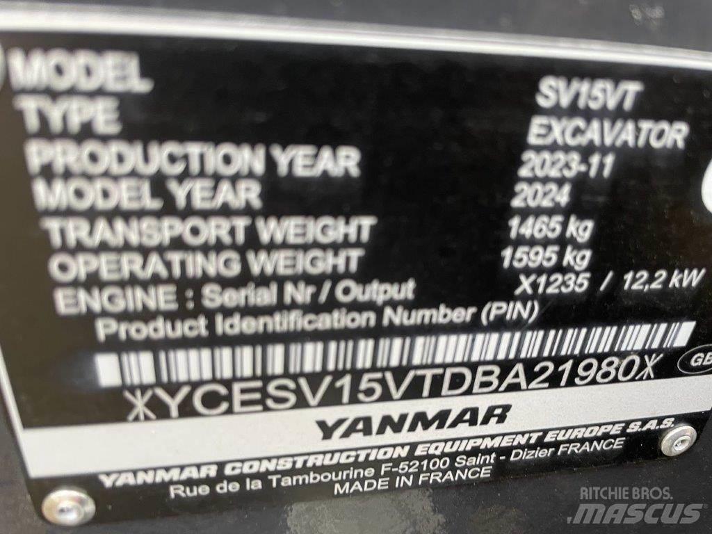 Yanmar SV15VT Escavadoras Midi 7t - 12t