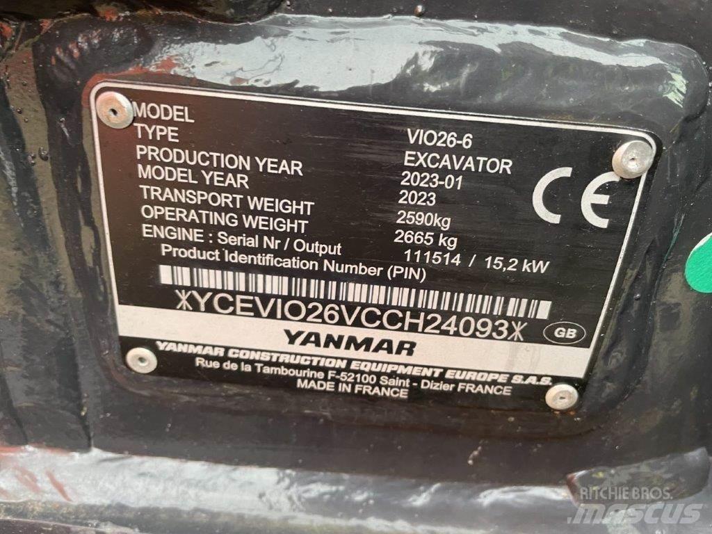 Yanmar VIO26-6 Escavadoras Midi 7t - 12t