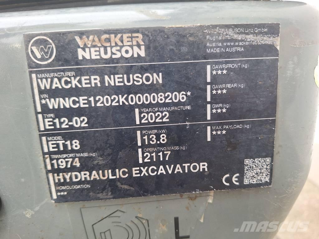 Wacker Neuson ET 18 Escavadeiras de esteiras