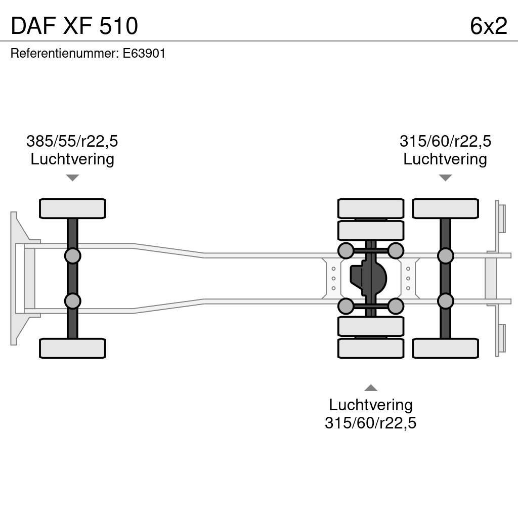 DAF XF 510 Camiões de chassis e cabine