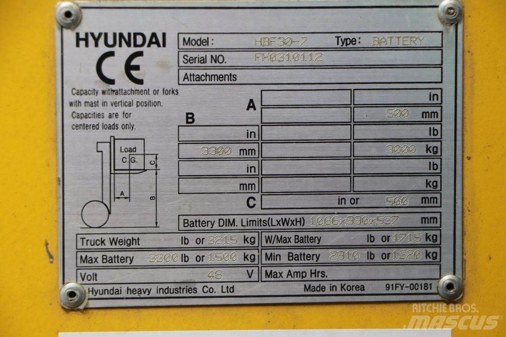 Hyundai HBF30-7 Empilhadores eléctricos