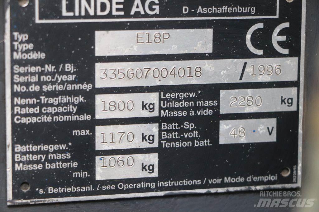 Linde E18P Empilhadores eléctricos