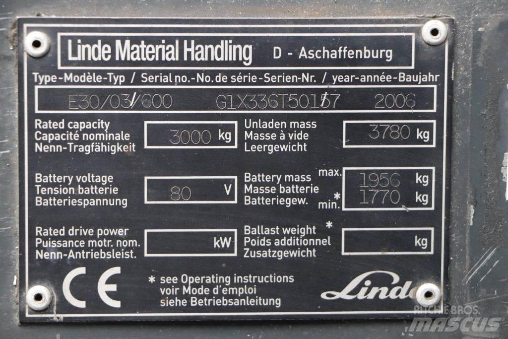 Linde E30S-03/600 Empilhadores eléctricos