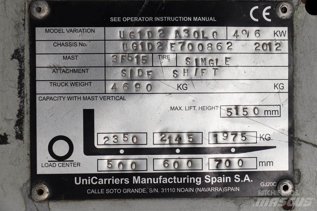 Nissan UG1D2A30LQ Empilhadores a gás
