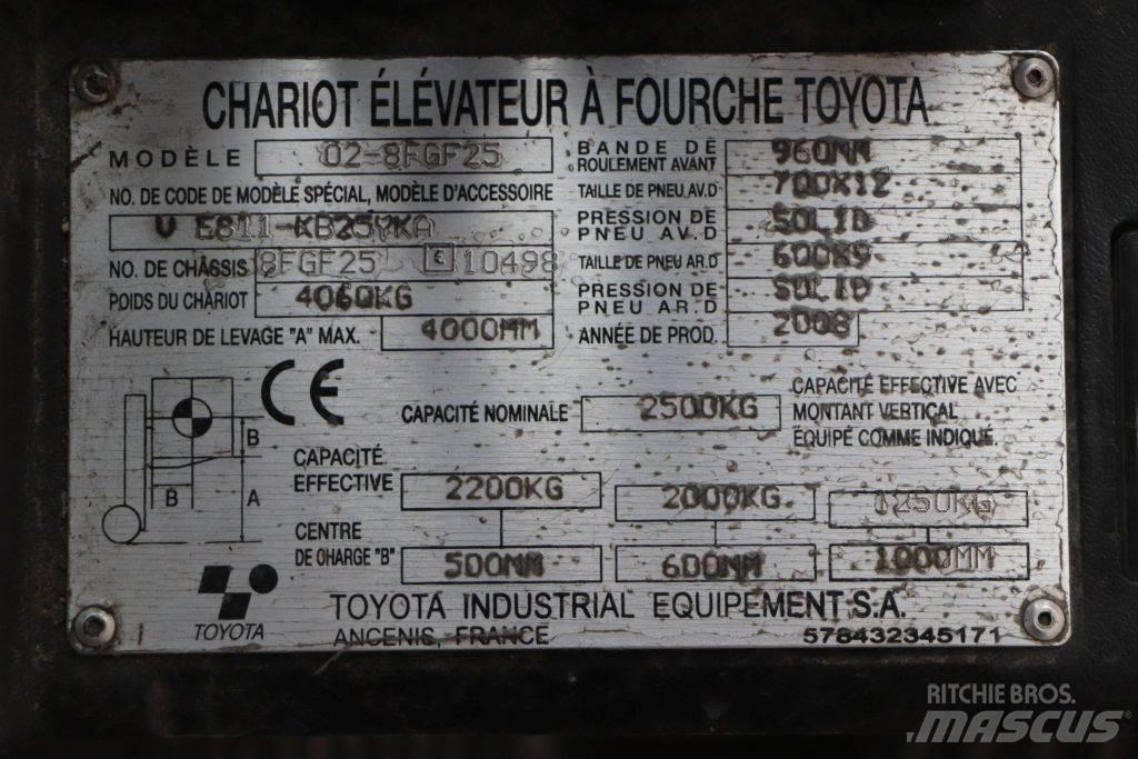 Toyota 02-8FGF25 Empilhadores a gás
