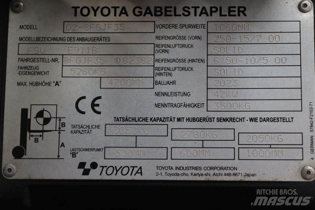 Toyota 02-8FGJF35 Empilhadores a gás