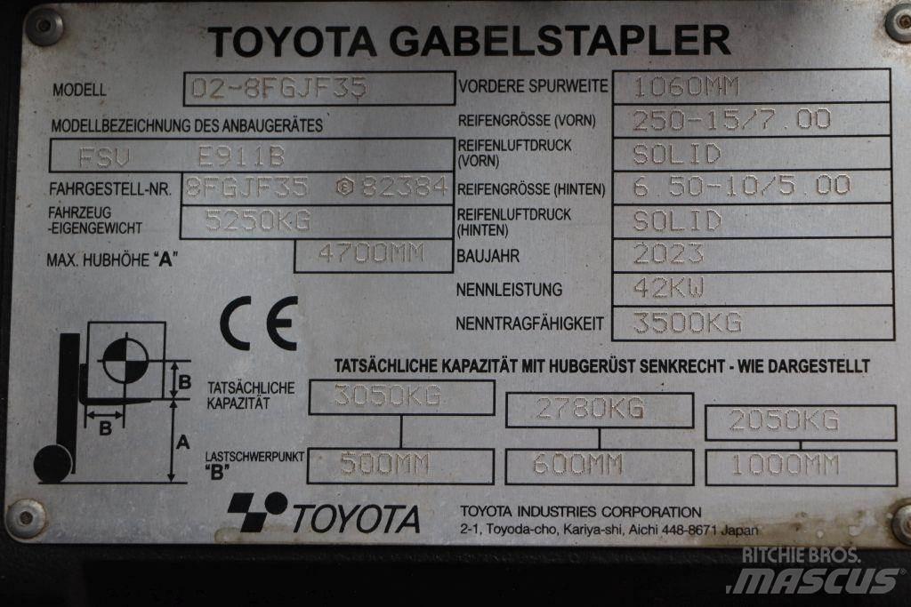 Toyota 02-8FGJF35 Empilhadores a gás