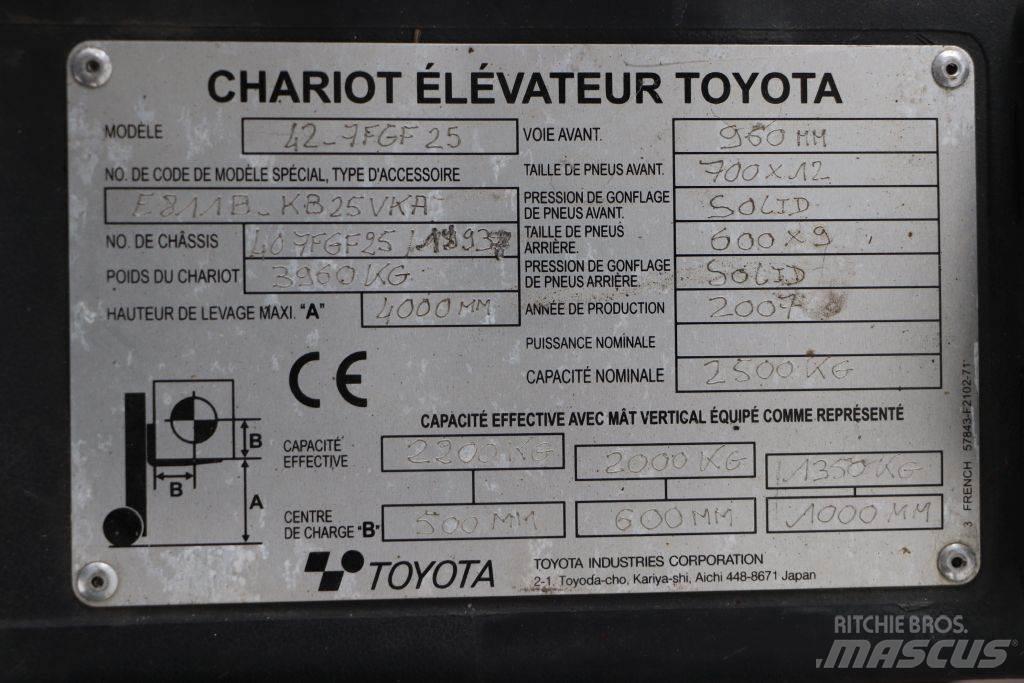 Toyota 42-7FGF25 Empilhadores a gás