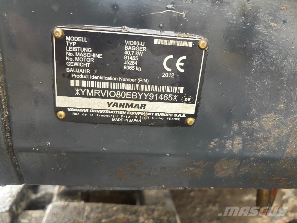 Yanmar Vio 80 U Escavadoras Midi 7t - 12t