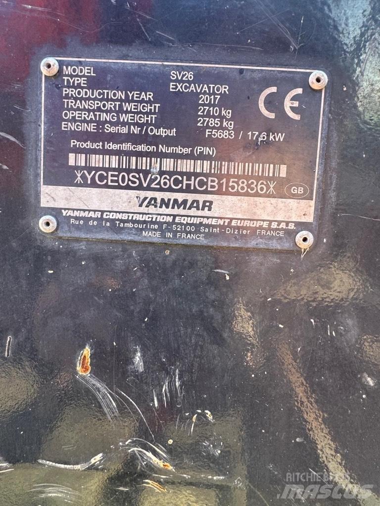 Yanmar SV 26 Miniescavadeiras