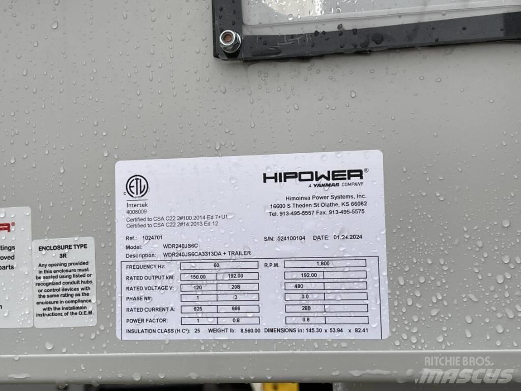Hipower HRJW-240 Geradores Diesel