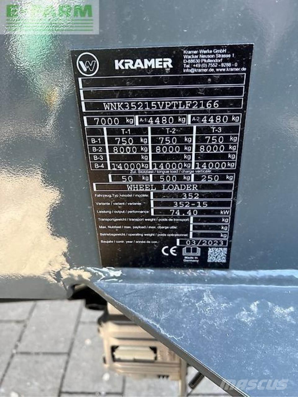 Kramer kl35.8t Telescópicas para Agricultura