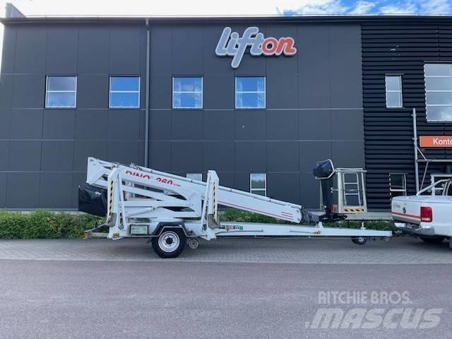 Dino 260 XTD Skylift Plataformas aéreas montadas em atrelados