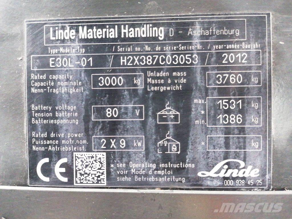 Linde E30L-01 Empilhadores eléctricos