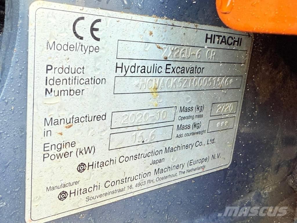 Hitachi ZX 26 U-6 CR Miniescavadeiras