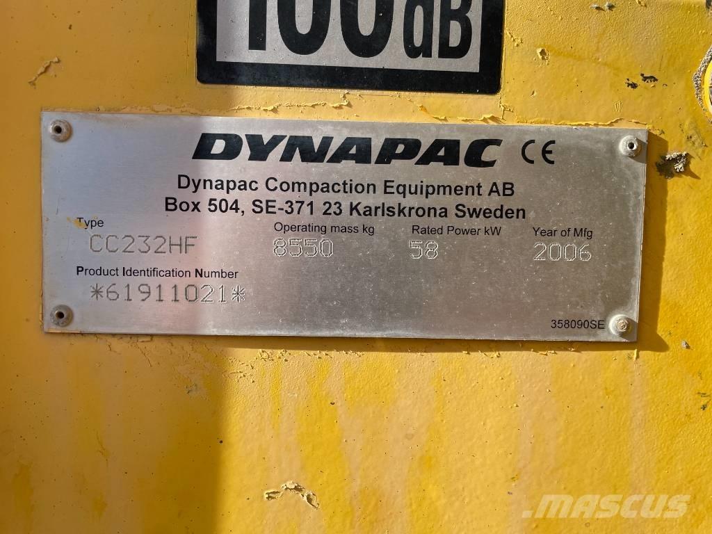 Dynapac CC 232 HF Cilindros Compactadores tandem