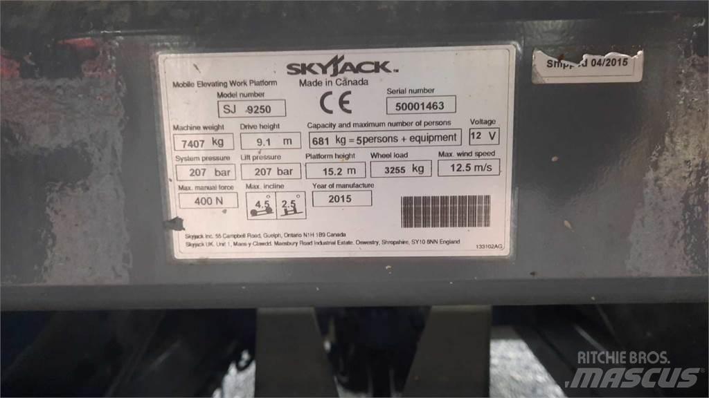 SkyJack 9250RT Elevadores de tesoura
