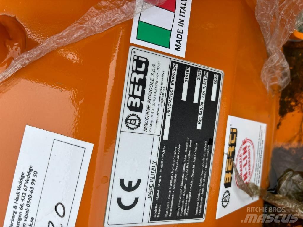 Berti EKR-S 220 Gadanheiras e cortadores de folhas para pastos