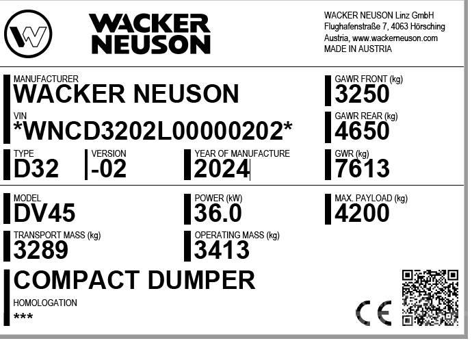 Wacker Neuson DV45 Dumpers de obras