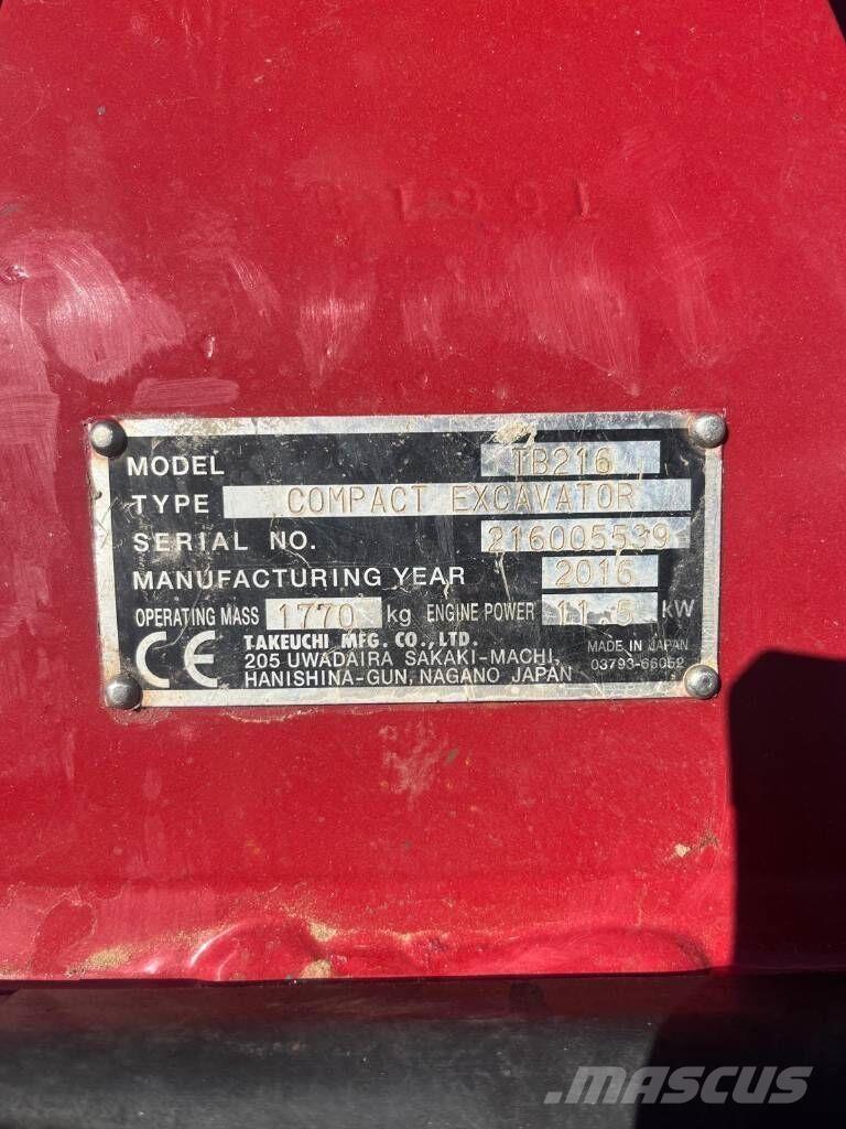 Takeuchi TB216 Miniescavadeiras