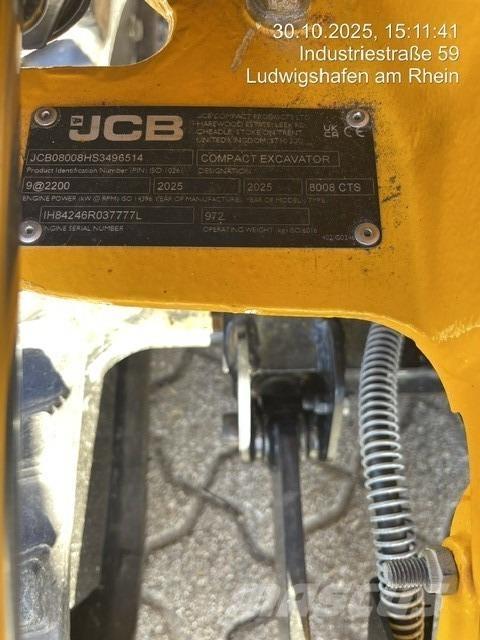JCB 8008CTS Miniescavadeiras