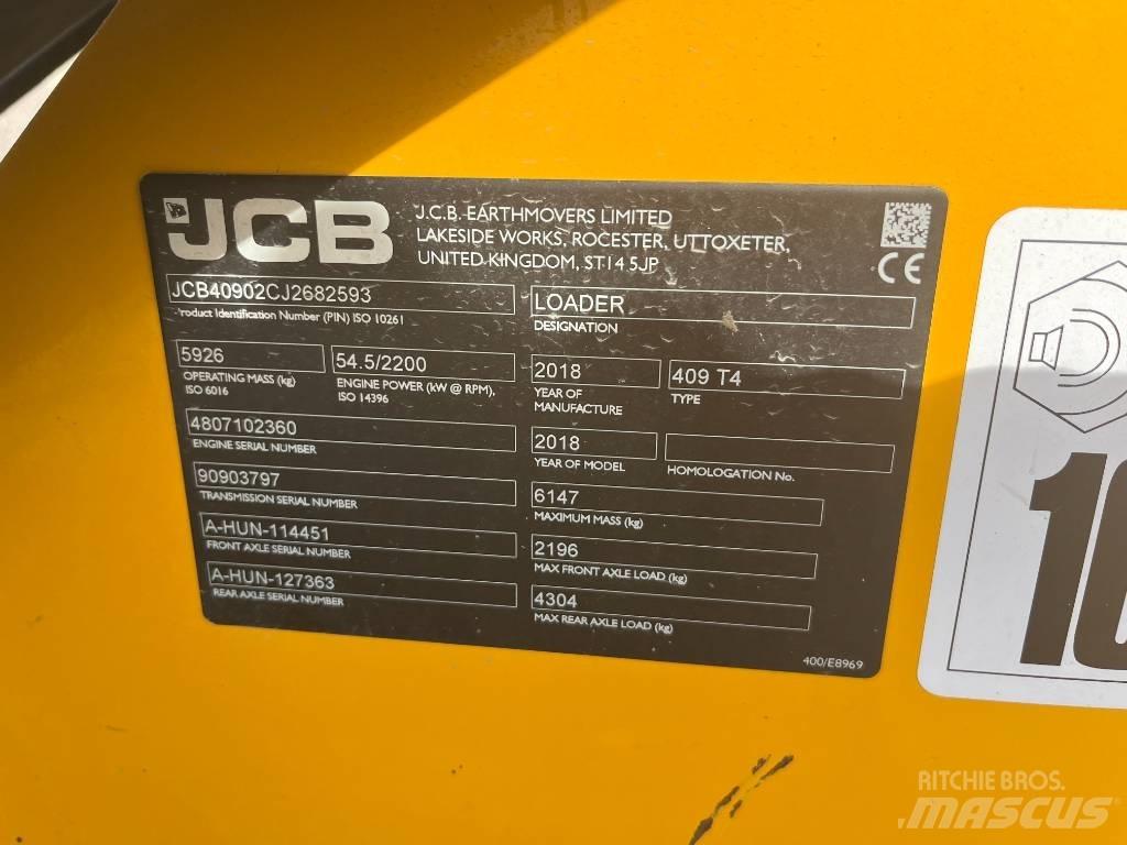 JCB 409 T4 Carregadeiras de rodas