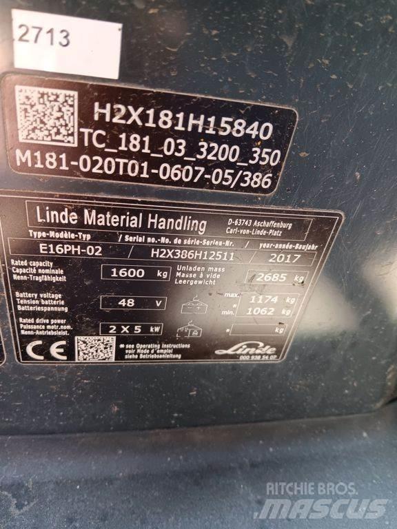 Linde E16PH Empilhadores eléctricos