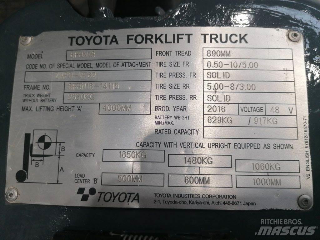 Toyota 8FBN18 Empilhadores eléctricos