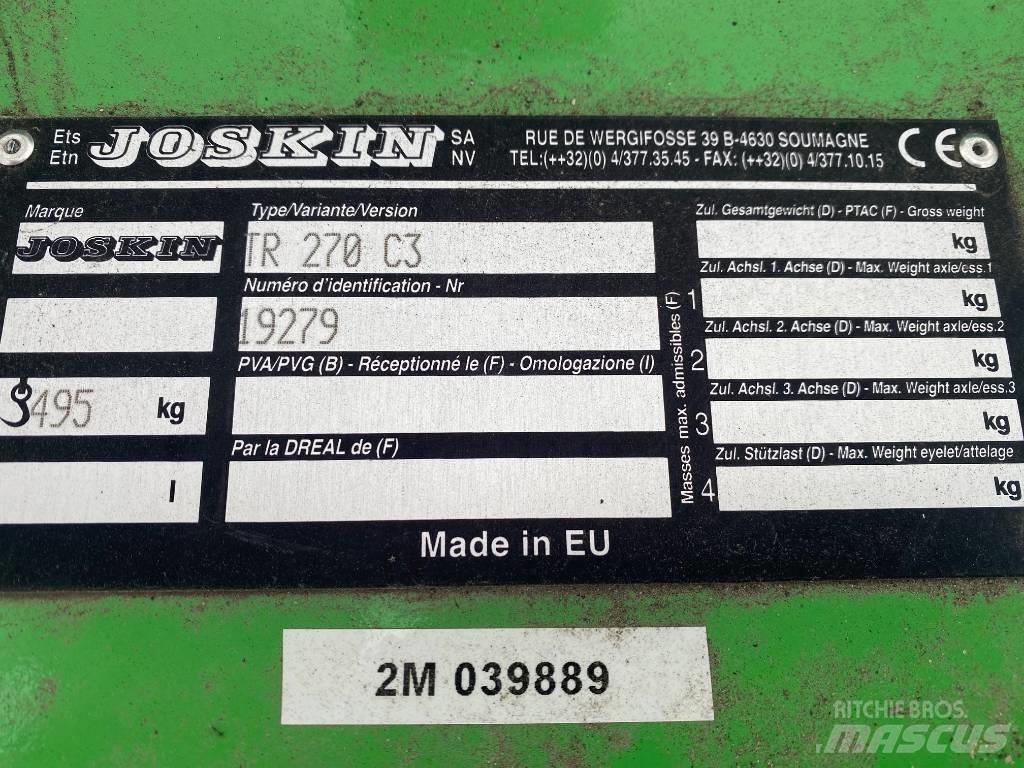 Joskin TR 270 C3 Gadanheiras e cortadores de folhas para pastos