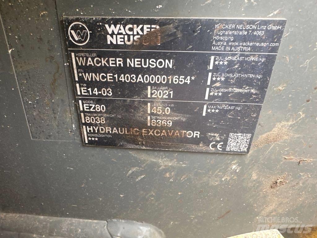Wacker Neuson EZ80 Escavadeiras de esteiras