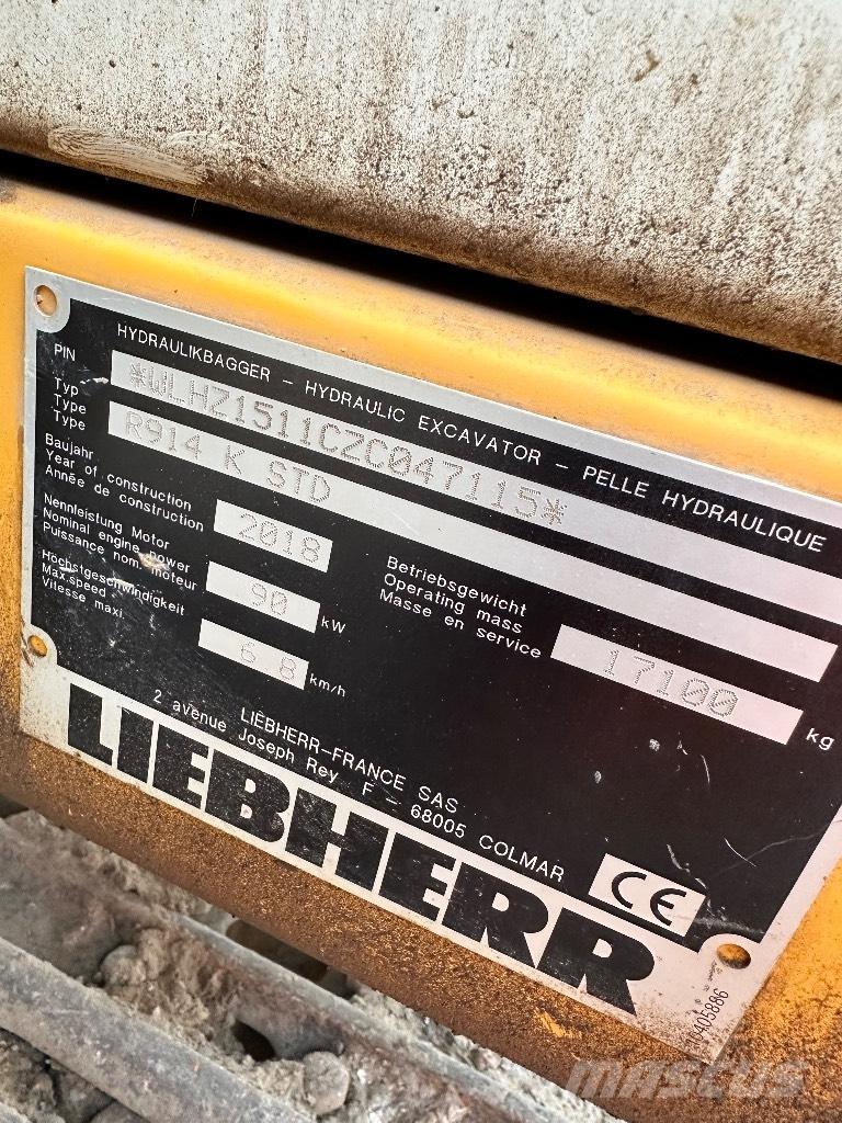Liebherr R 914 K STD Escavadeiras de esteiras