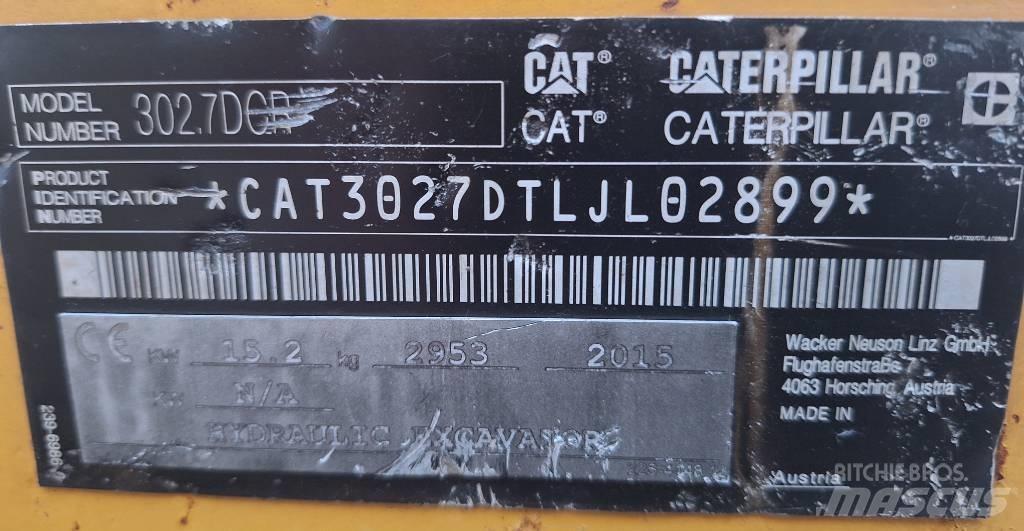 CAT 302.7 D CR Miniescavadeiras